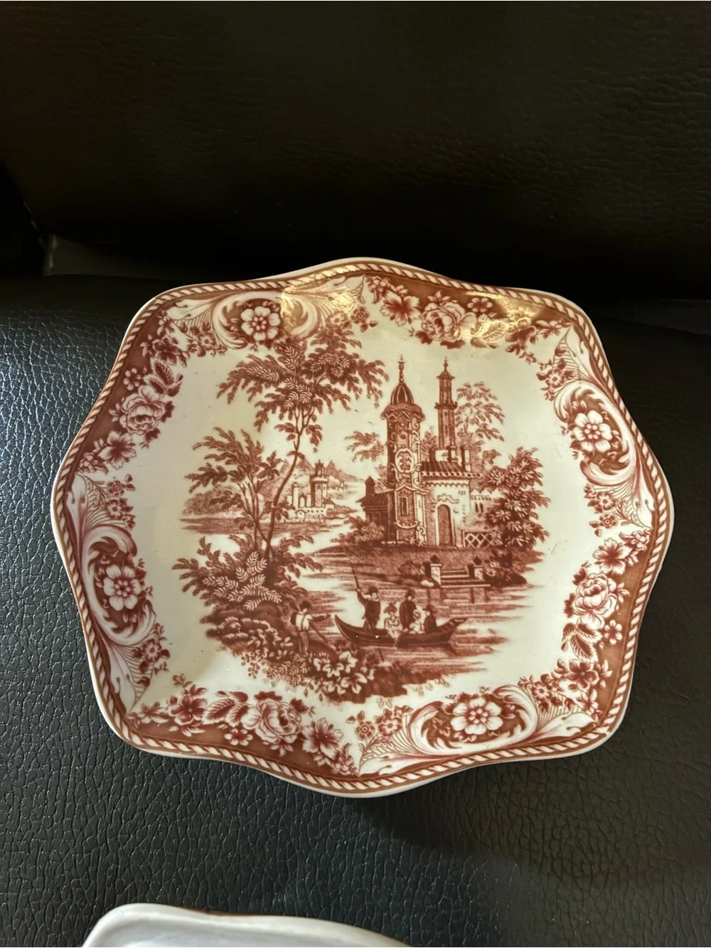 Vtg Mason Ironstone Red Transferware Covered Serving Dish - Classic Home Dining